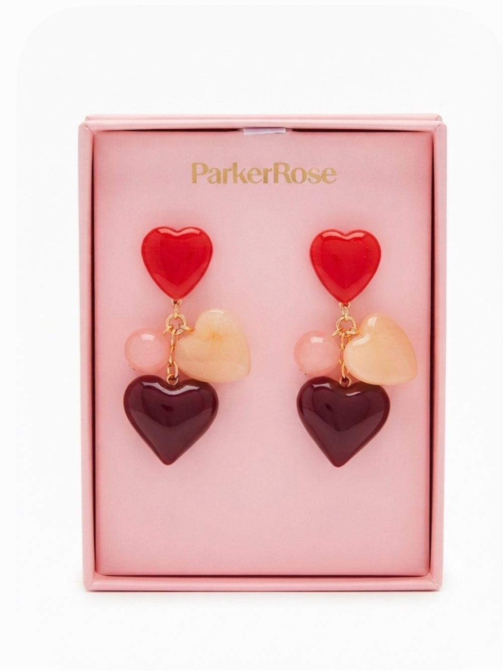 NWT ⚜️❤️⚜️ Parker Rose Hearts cluster Drop Earrings